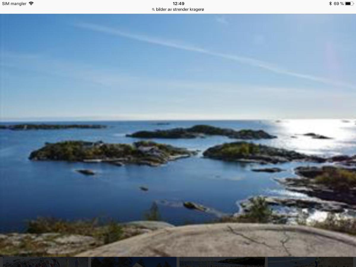 Kragero Hytte Havsutsikt Esterno foto